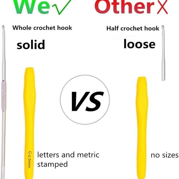 New Crochet Hooks,14 Size Crochet Set 2mm(B)-10mm(N), Ergonomic Crochet Hooks Se - Picture 6 of 6